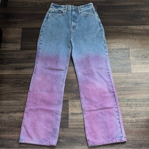 Fashion Nova Womens Gradient Purple and Blue Jeans 5